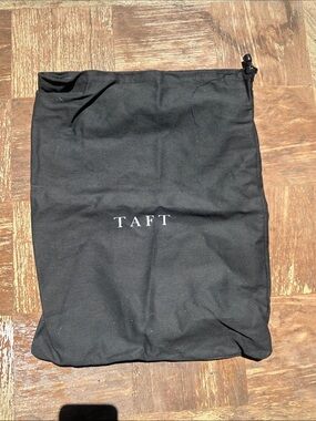 Taft Black Drawstring Dust Bag with White Logo